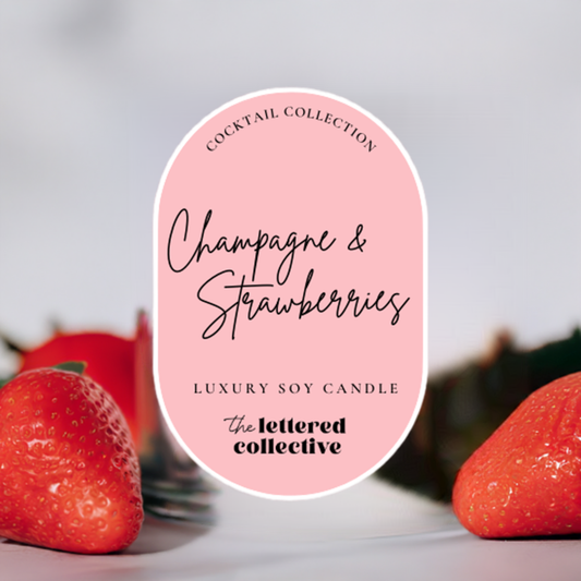Champagne & Strawberries cockatail soy candle