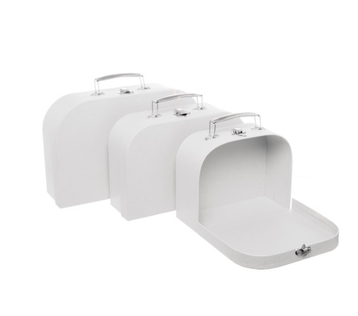 Personalised Mini Suitcase Keepsake Gift Box - white