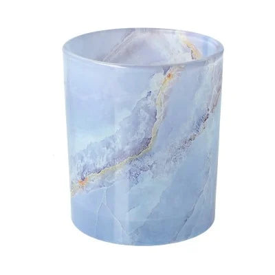 Marbled Azure Blue Oxford Jar