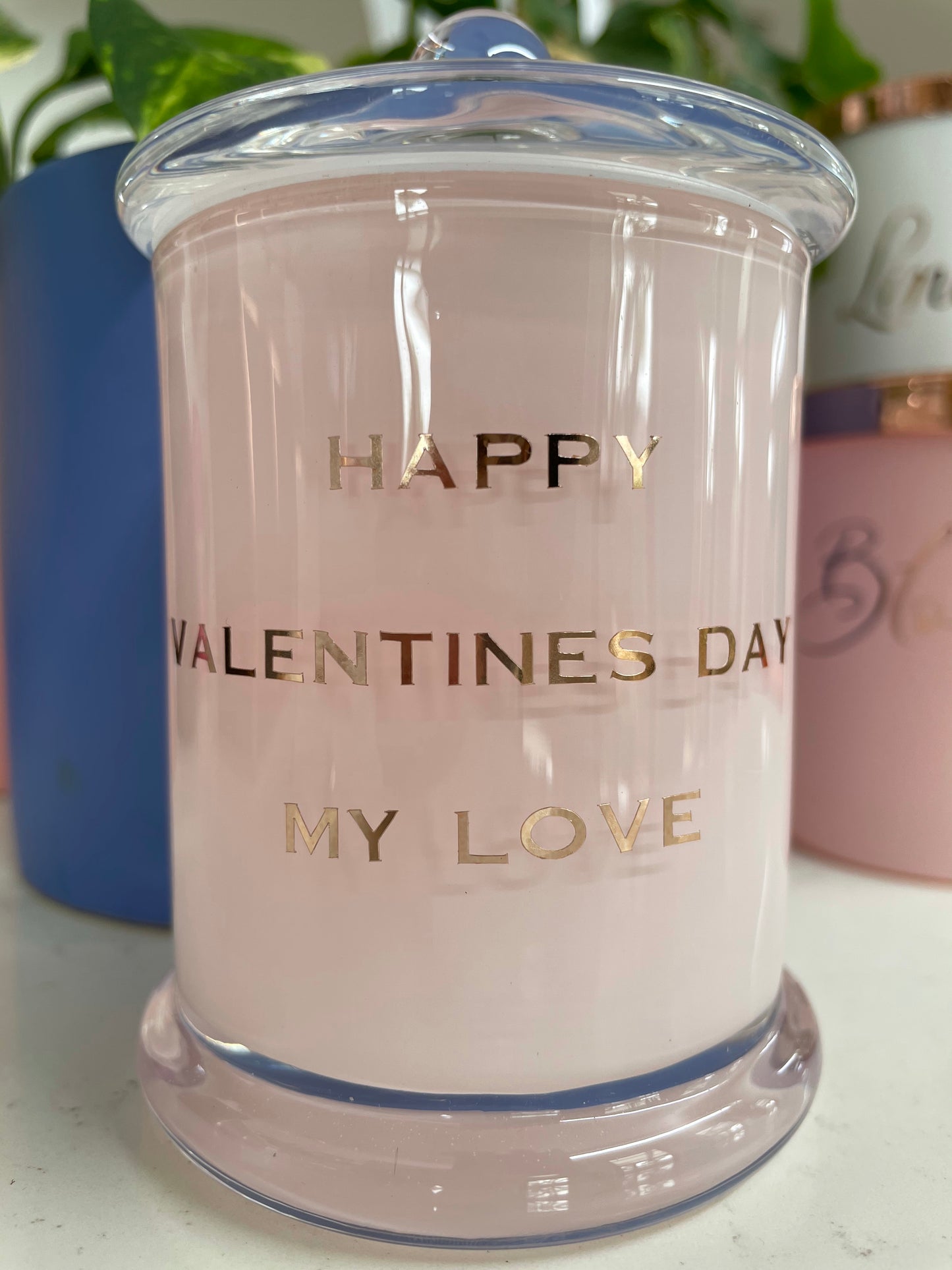Valentine’s Day Pink Personalised Candle